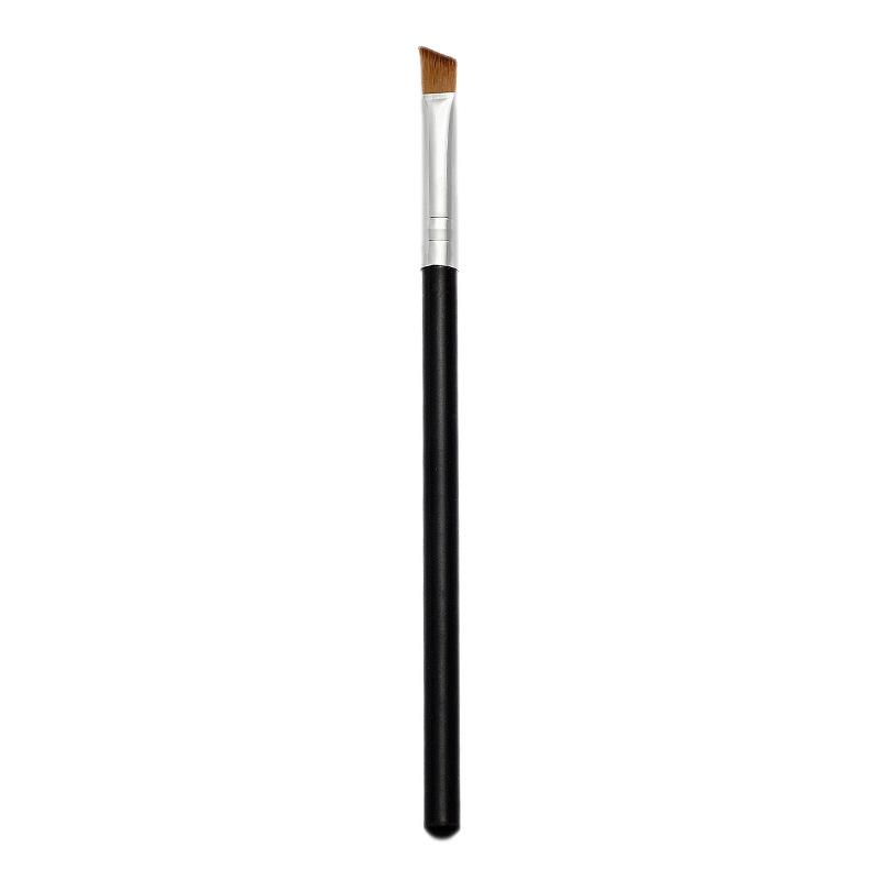 5-Piece Pink & Black Makeup Brush Set: Eyeshadow, Lip, Blush, Eyelash Brushes