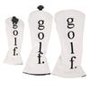 Golf Club Head Covers PU Leather Water Resistant Sports Style Abrasion Proof Golf Club Headcovers