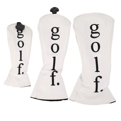 Golf Club Head Covers PU Leather Water Resistant Sports Style Abrasion Proof Golf Club Headcovers