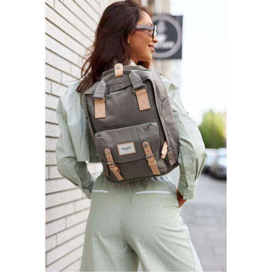 Spacious Backpack with Space for a 14" Laptop, Gray - Himawari