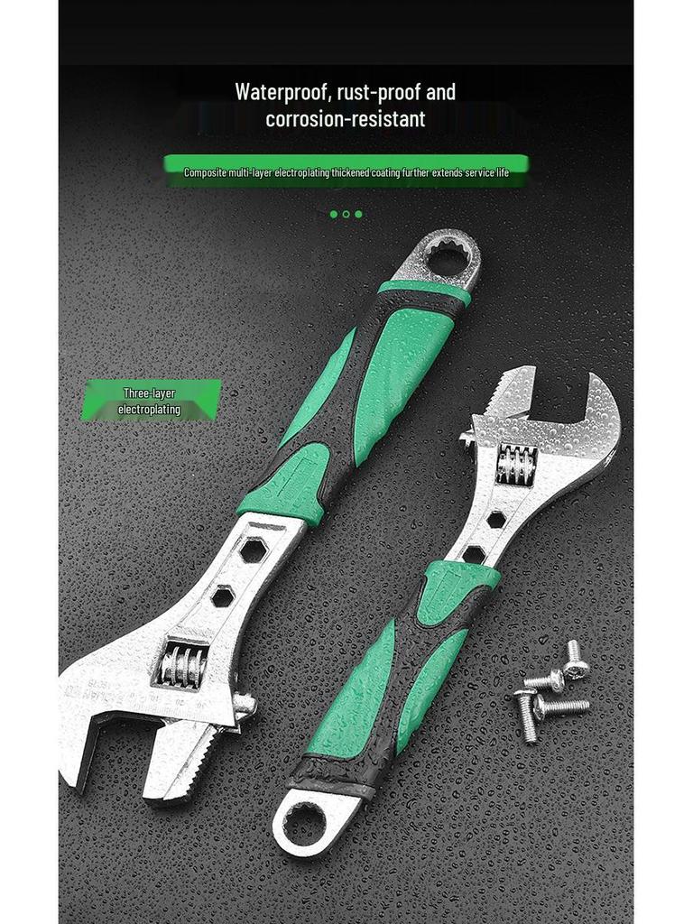 Universal Adjustable Open-End Plumbing Wrench Set - Multifunctional Large Opening Pipe Wrench
