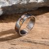 New Personality Lava Open Ring For Men, Adjustable Vintage Oxidized Metal Finger Band,Fashion New Male Jewelry
