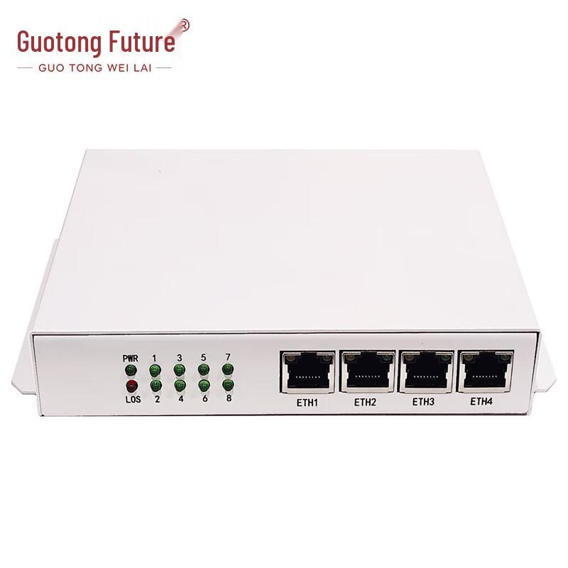 Guotong Future 1-Ch Phone + 4-Ch Ethernet Optical Transceiver
