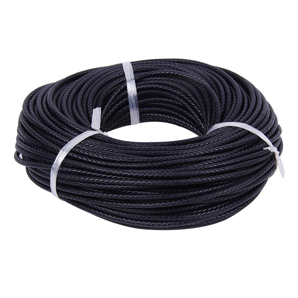 Diy First Layer Leather Rope Full Oil Edge Woven Cowhide Rope Woven Leather Rope Bracelet Necklace Rope