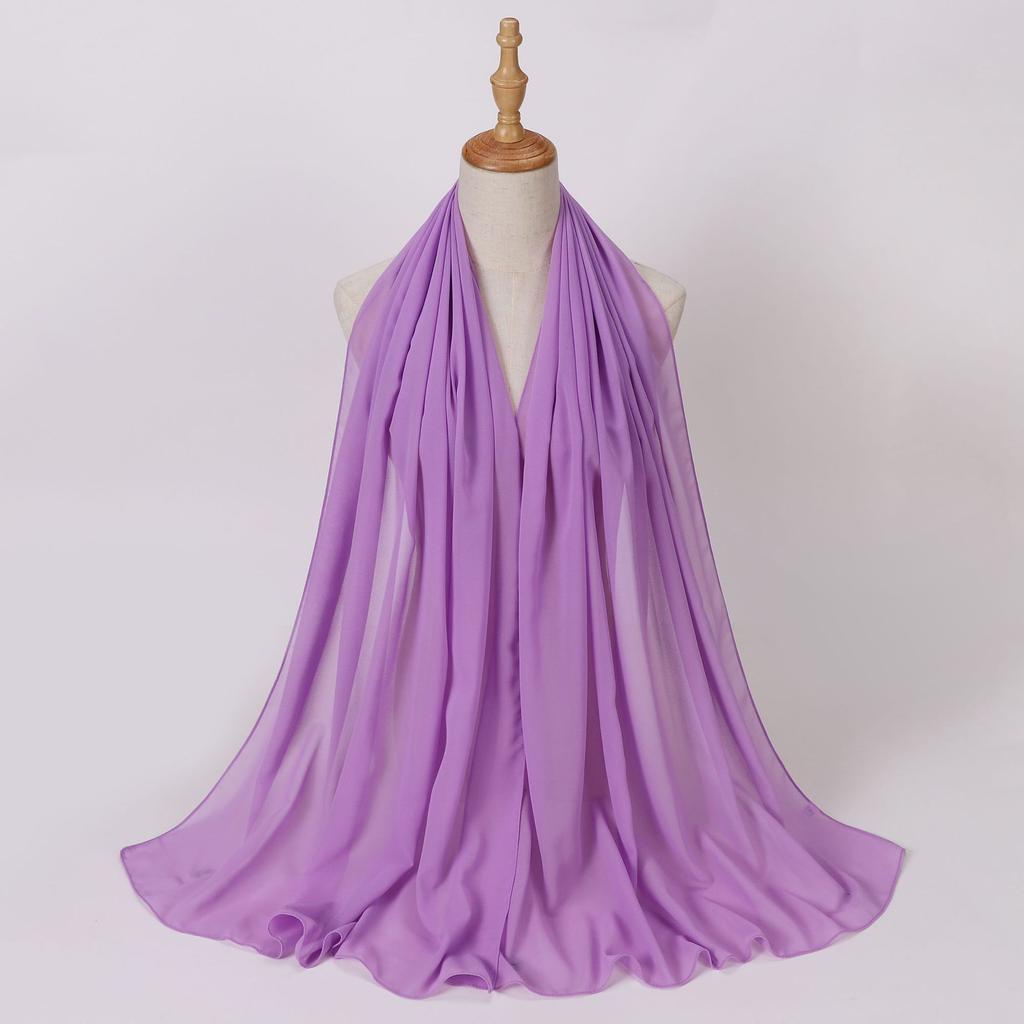 Eșarfă Nouă de Vară din Șifon Pentru Femei Fete Studenți Eșarfe Subțiri Culoare Solidă Șal Tricotat Moale Vâscoză Primăvară Șaluri Înfășurate Femeie