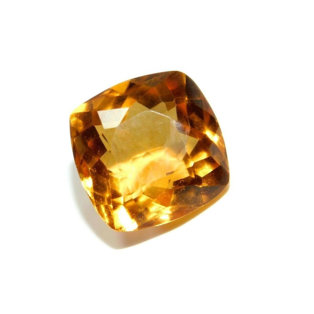 Finest Quality,Natural Yellow Sapphire Faceted Cushion 10.20 Ct CERTIFIED Gems