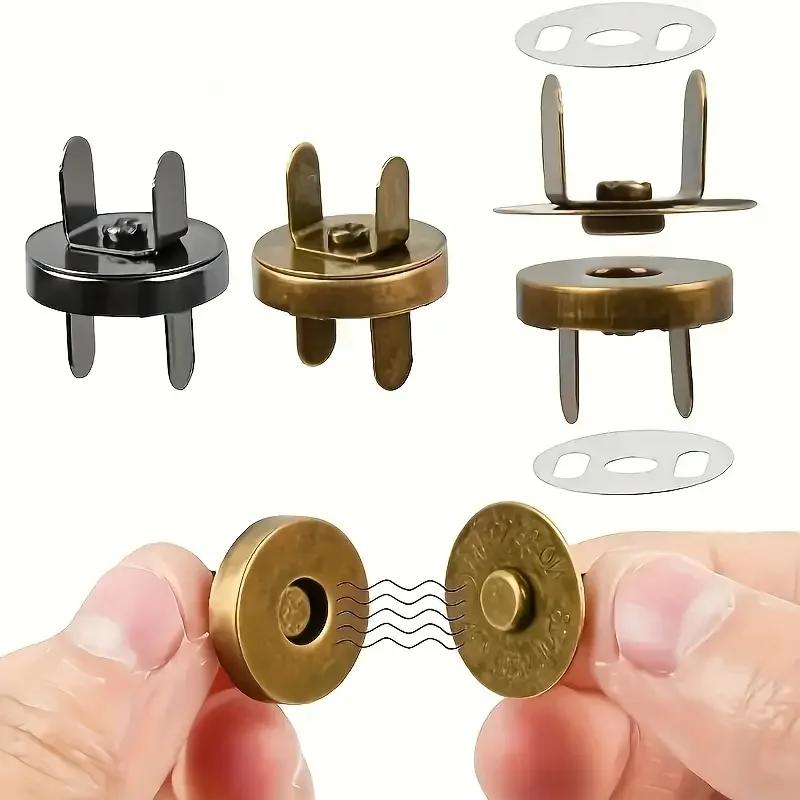 20 Sets/Los Magnetische Druckknöpfe Verschlüsse Knöpfe Handtasche Geldbörse Portemonnaie Basteltaschen Teile Zubehör Adsorptionsschnalle 14mm 18mm