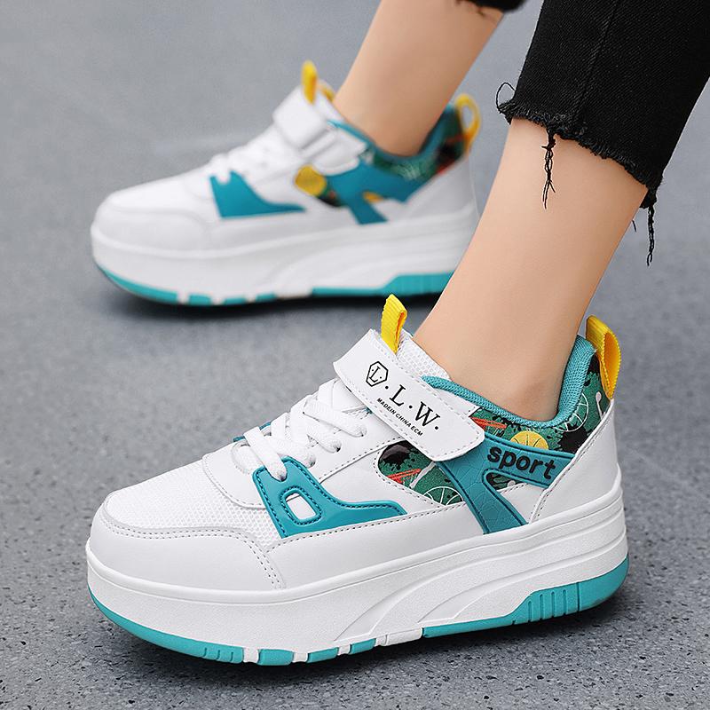 Boys Roller Skating Sneakers Fashion Roller Skates Ultralight Roller Skates Children Children's Casual Sports Girls Boots