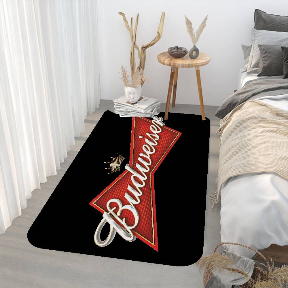 HEISS B-Budweiser Flurteppich Waschbar Rutschfest Wohnzimmer Sofa Stühle Bereichsmatte Küche Fußmatte Teppich