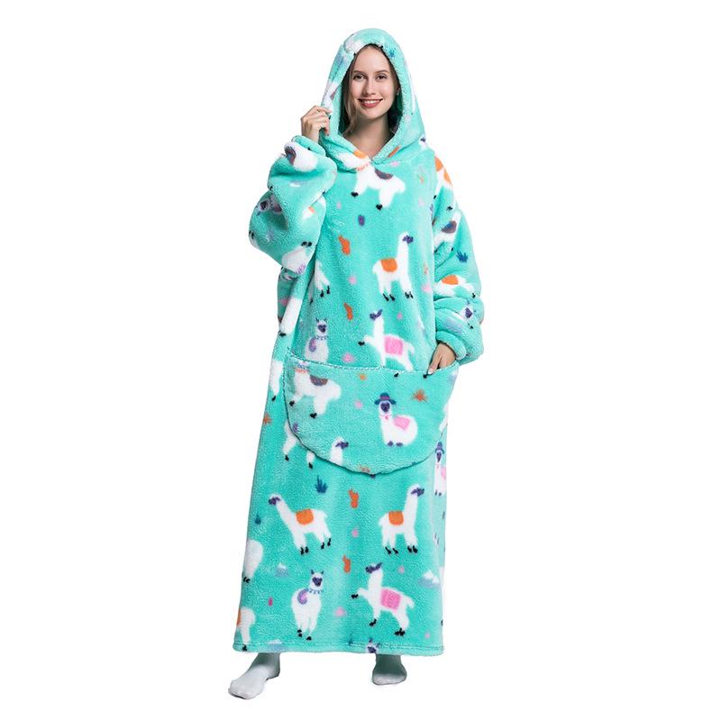 Oversized Wearable Warm Blanket Hoodie Sweater