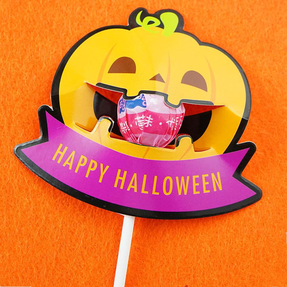 50Pcs Halloween Candy Box Lollipop Packing Card Pumpkin Ghost Card For Diy Halloween Party Decoration Favors Halloween 2024