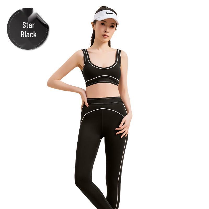 Nuodingxiu Color-Block Bare-Feel Yoga & Fitness Set