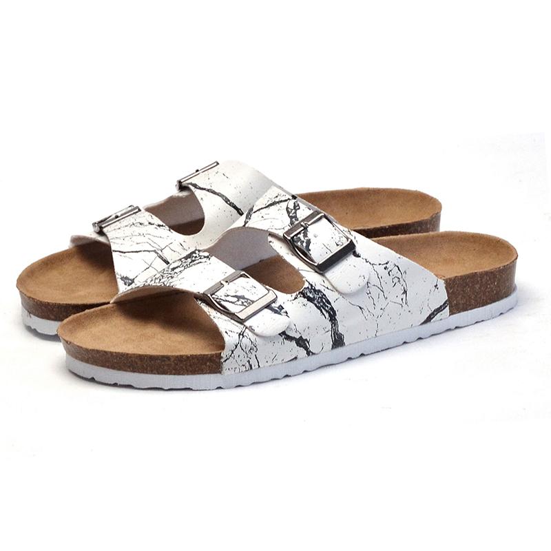 2024 Men's Cork Slippers Unisex Summer Flip Flops Men Clogs Man Soft Cork Two Buckle Beach Slides Outdoor Footwear For Men 45