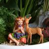 4pcs Resin Flower Fairy Plugin Set Cute Miniature Figurine Sculptures Fairy Elf Ornament  Bonsai