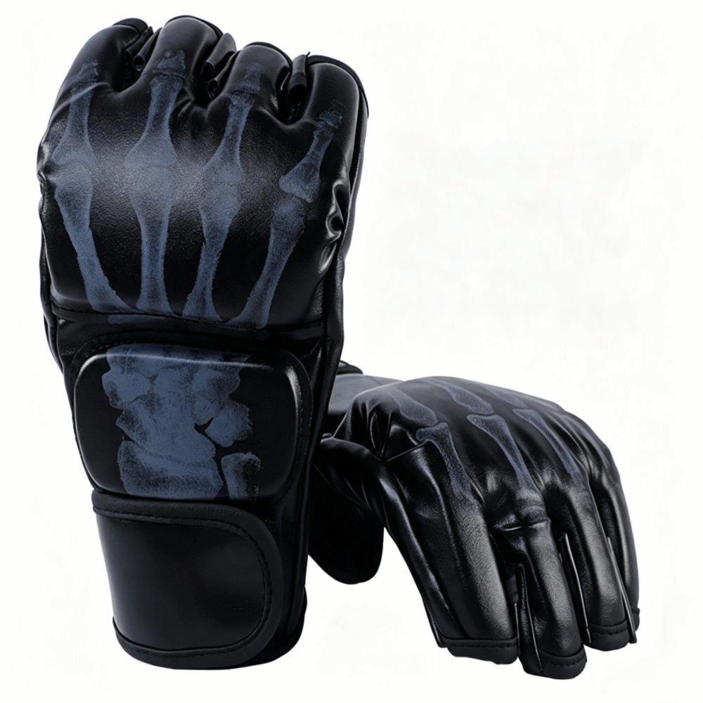 2pcs PU Leather Surface Boxing Training Gloves Adjustable Wrist Strap Sandbag Gloves Combat Sport