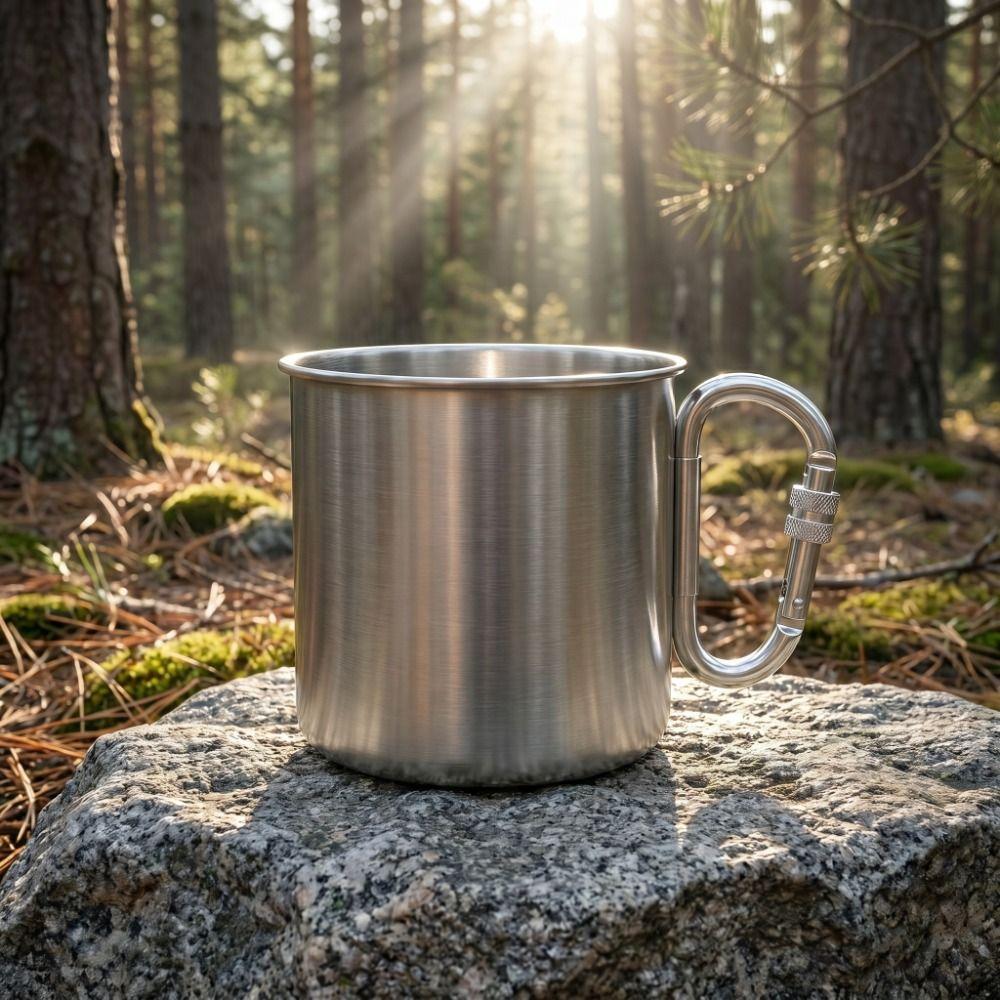 Stainless Steel Outdoor Backpacking Cup With Handle Portable Travel Cup  Outdoor Adventures