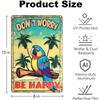 Retro Blechschild Don't Worry Be Happy 8x12 Zoll Tropische Strandbar Wandkunst