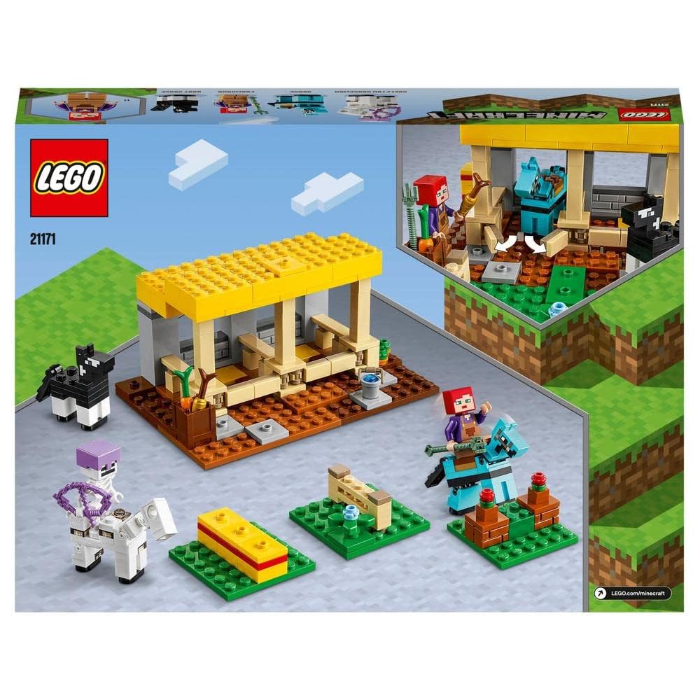 LEGO Minecraft Horse Stable 21171 Building Blocks Toy for Kids Ages 8 and Up
