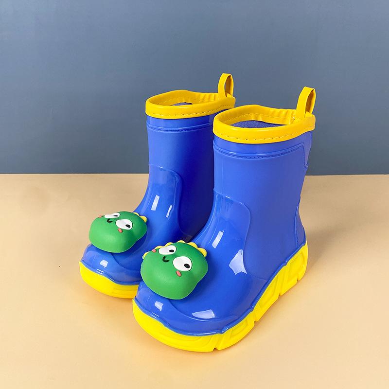 Children's rain shoes women's removable cartoon water shoes non-slip waterproof rain boots young children medium and small children baby boy boots