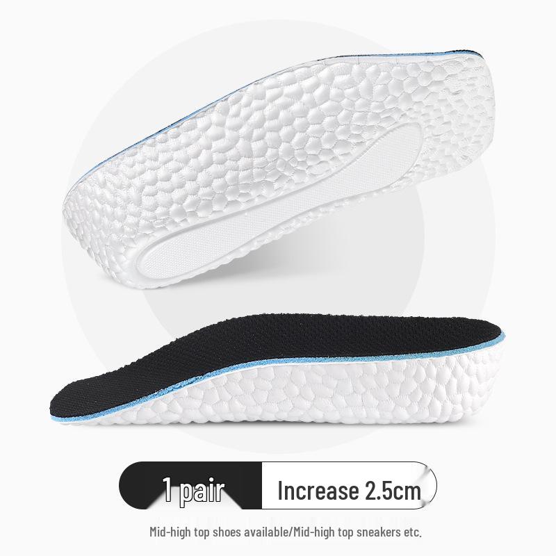 Unisex 7-Point Height-Increasing Insoles: Invisible Lift, Arch Support, Half Pads for Sneakers.