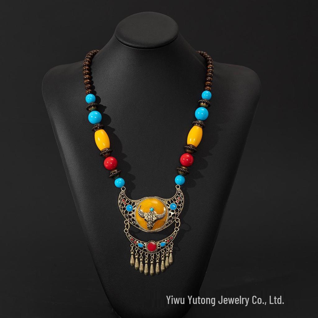 Böhmische Ethnische Tibetische Halskette & Stirnkette für Frauen