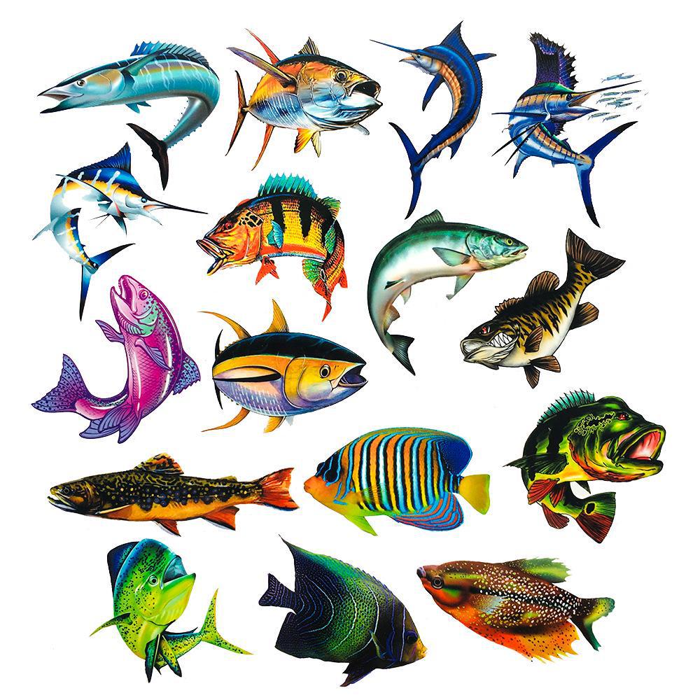 50 Unikalnych i Wodoodpornych Naklejek o Tematyce Wędkarskiej na Bagaż, Notatniki, Samochody i Kaski