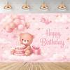 Pink Teddy Bear Photography Backdrop Sweet Dreamy Birthday Party Decoration Background Baby Shower Photo Booth Banner Supplies