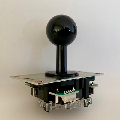 SANWA Ηλεκτρονικό Χειριστήριο Joystick Μαύρο με Επίπεδη Ατσάλινη Πλάκα και Κάλυμμα Άξονα JLX-TP-8YT-SK-K