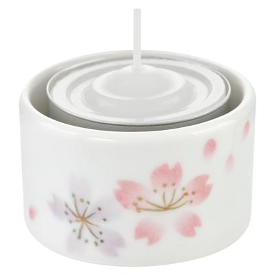 Candle Holder 1 Cherry Blossom Pattern (with Candle)