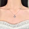 S925 Sterling Silver Heart Necklace for Women, Light Luxury Elegant Heart-Shaped Pendant