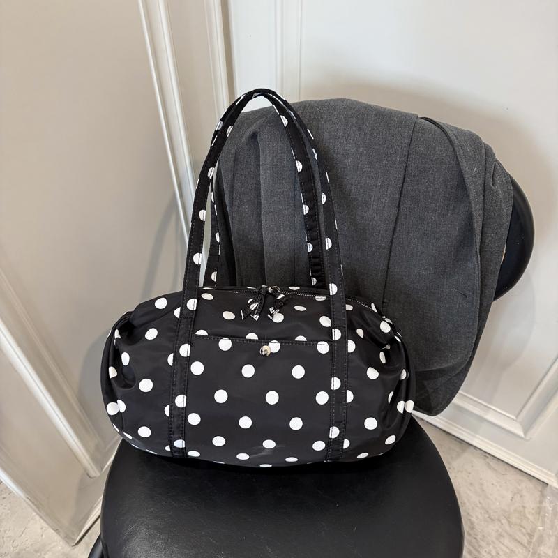 Polyester Dots Large Capacity Casual Tote Autumn/winter New Travel 2026 Fashi Bags for Women Portable Commuting Shoulder Bag