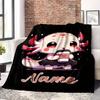 Axolotl Drink Coffee Customize Your Name Blanket Warm Comfortable And Soft Blankets Are Suitable For Home Lunch Break Blanket Office Sofa Sofa Gift To