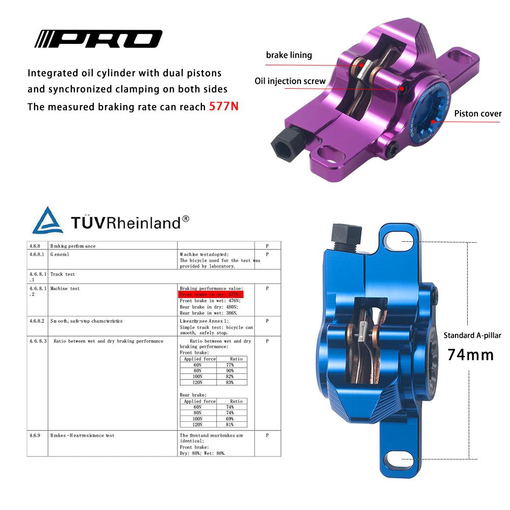 IIIPRO Direct Mount Hydraulic Disc Brake Caliper - Full CNC Lightweight MTB Brake - Compatible with Mountain Bike Disc Brakes