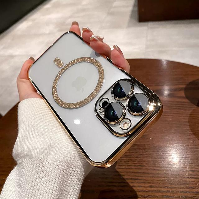 For Magsafe Wireless Charging Luxury Pc Hard Case For Iphone 12 13 14 Pro Max Plus With Lens Protection Magnetic Clear Cover