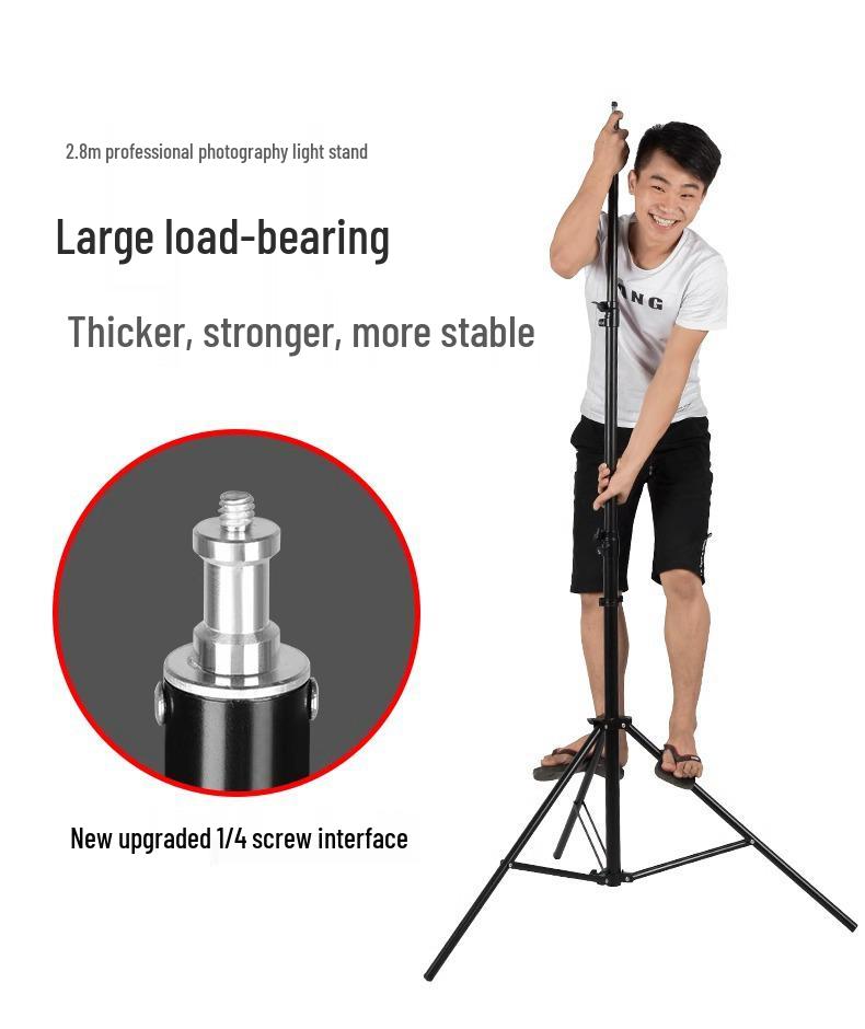 2.8m Adjustable Portable Ring Light Stand for Photography & Live Broadcast