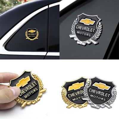2 stuks 3D Auto Styling Body Kofferbak Aluminiumlegering Embleem Badge Stickers Voor Cruze Lacetti Spark Sonic Captiva Impala Sail