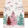 Christmas Table Runner with Santa and Tree Design