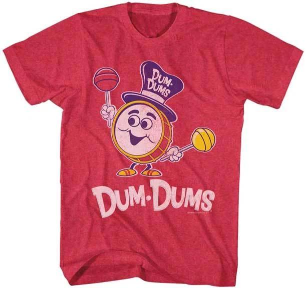 Dum Dums Candy Suckers Happy Drum Man With Dum Dums Men s T Shirt M