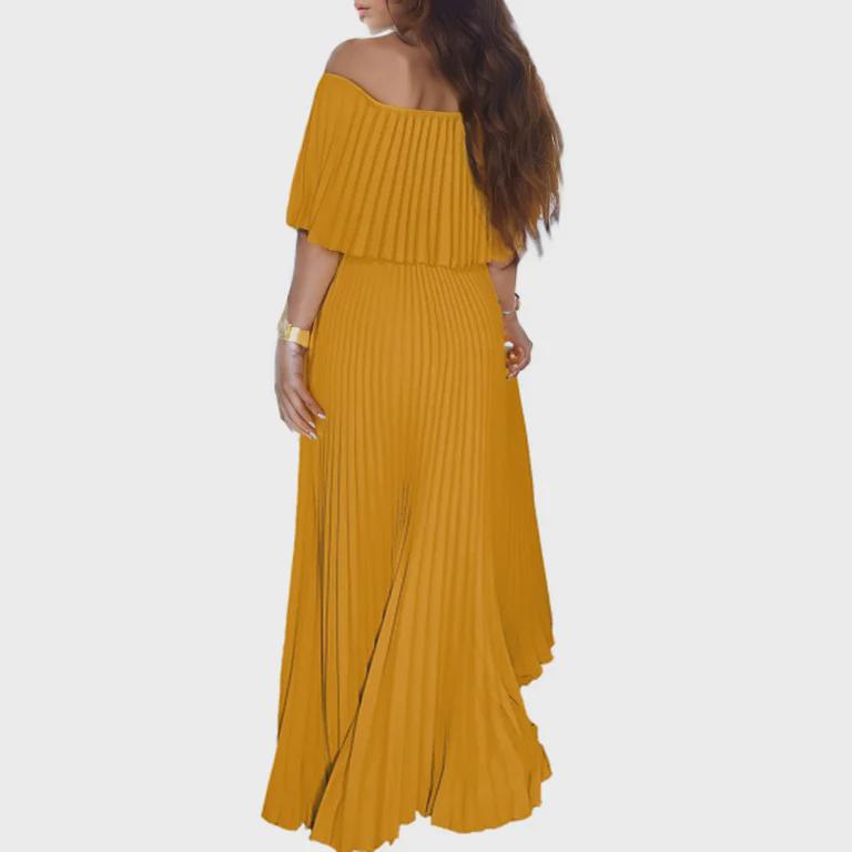 C8514 2023 Off-Shoulder Sexy Ruched Evening Dress – European & American Style