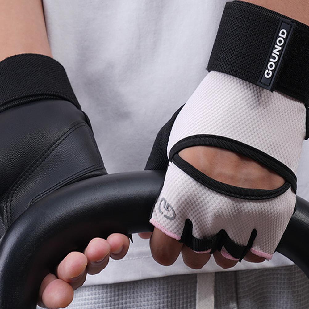 Wear-resistant Shock-absorbing Gloves 1Pair Half Finger Sports Gloves For Outdoor Cycling Weightlifting Rock Climbing