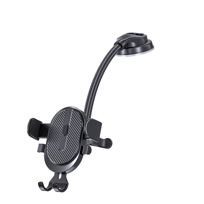 Auto-Locking Telescopic Car Phone Holder with Suction Cup & Air Vent Mount