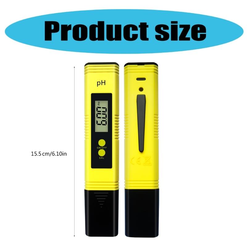 Portable Acid  Tester Pen with LCD Display Easy To Use Acid  Measuring Device for Monitoring Water Soil & Pool Acidity Levels