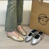 Silver Half Drag Inside and Outside Wear Height Increase 5cm Bow Mary Jane Small Fashion Height Increase Shoes