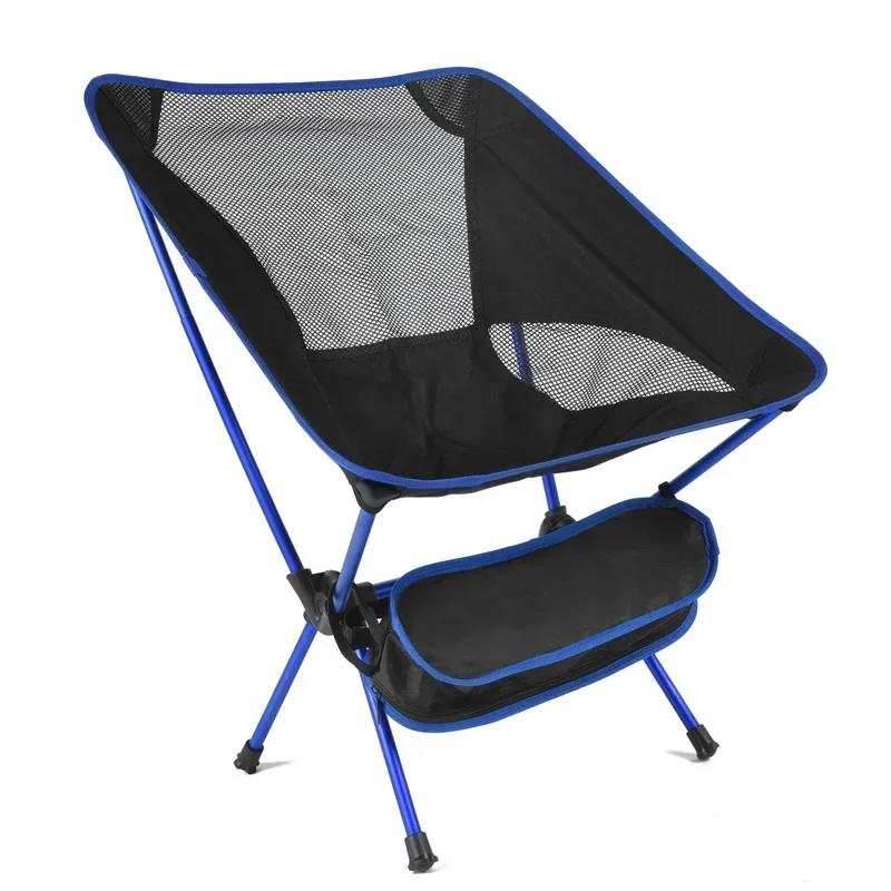 Chaise Pliante Portable d'Extérieur Chaises de Plage pour Barbecue Voyage Plage Randonnée Pique-nique Siège Facile à Transporter Pratique