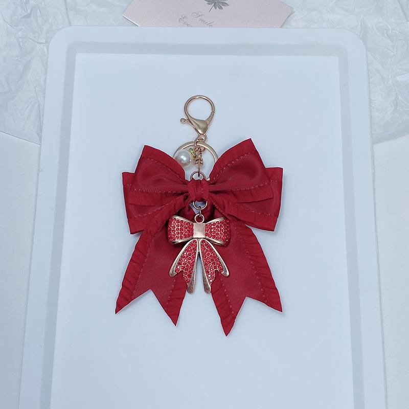 Women's Elegant Bow Bag Charm - Cute & Stylish Key Fob for Daily Use
