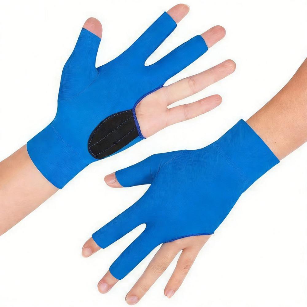 Lightweight Open Finger Billiard Glove Smooth Soft for Snooker Pool Amateur Training