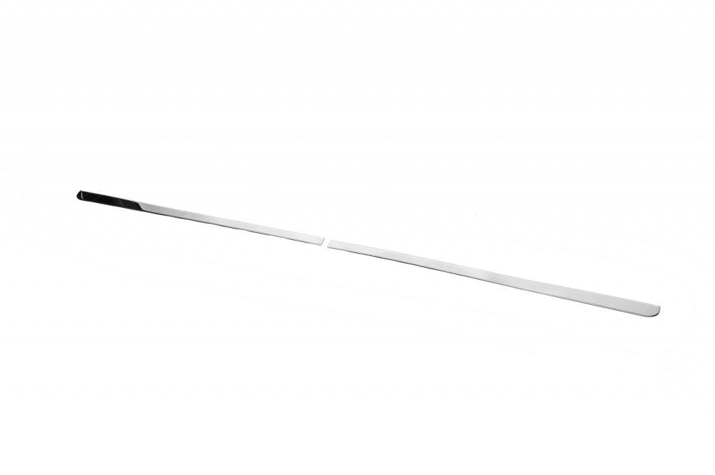 Lišta na hranu zavazadlového prostoru (nerezová ocel) OmsaLine, 2 dveře - křídlové pro Volkswagen T5 Transporter 2003-2010