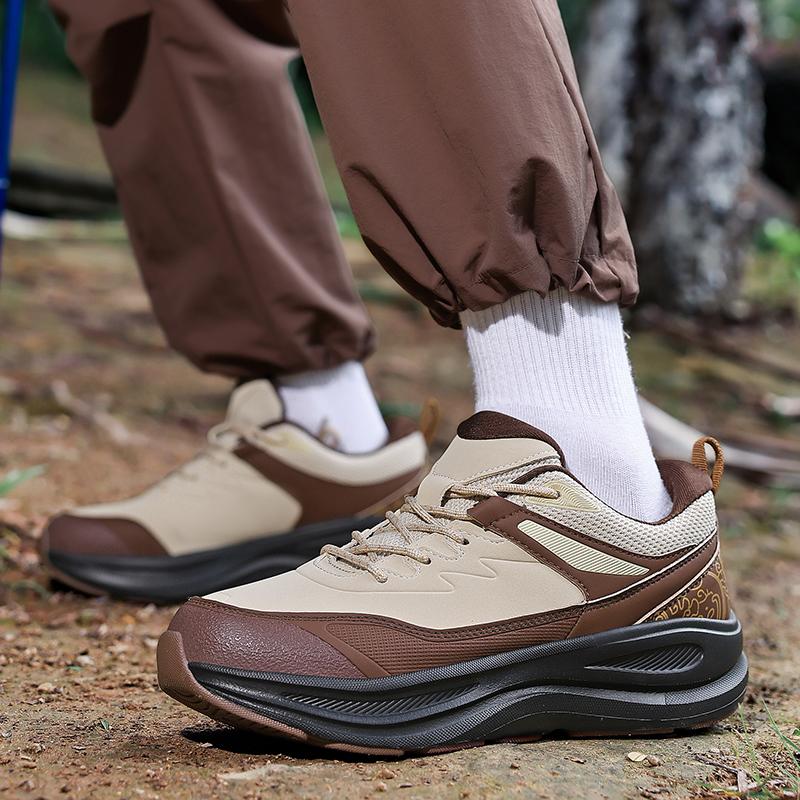 Tênis de Corrida Masculino com Cadarço Moda Couro PU Tênis Outdoor Masculino Esportivo de Solado Grosso Tamanho Grande 39-48