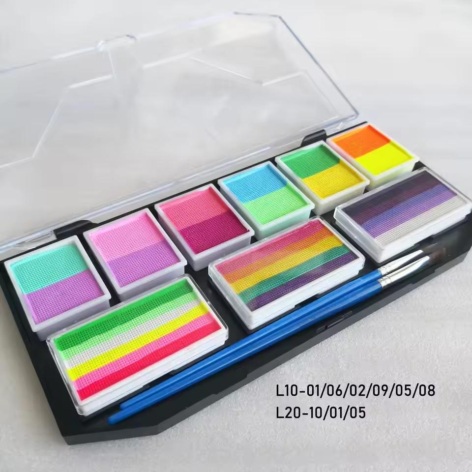 Facial Water-Soluble Body Painting Face Makeup Palette for Kids Adults Stage Halloween Cosplay Party Art Supplies Makeup Kit