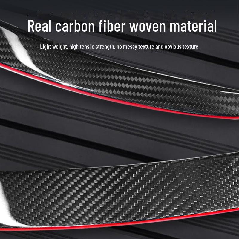 Red Carbon Fiber Spoiler with Original Red Line for Tesla Model Y